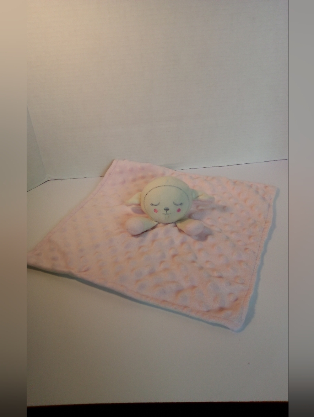 Kidgets Pink Lamb Lovey Security Blanket